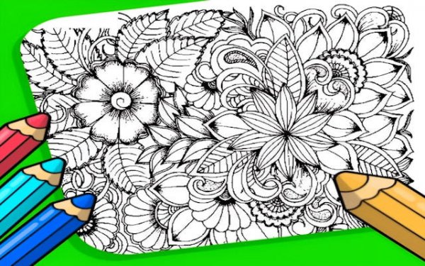Flowers Coloring Book: Relaxing Art & Design Online Game